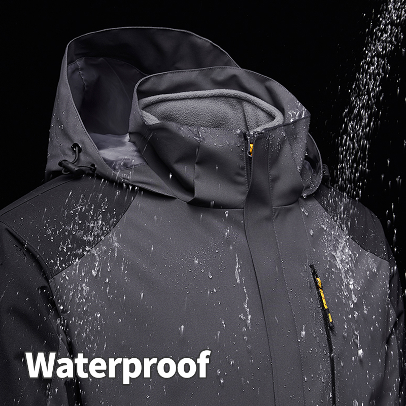 Custom logo 3 in 1 Detachable Two-piece Fleece Iner Stain Prevention Windproof and Waterproof Winter Jacket Men